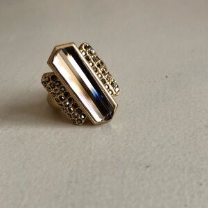 Lia Sophia Gold Ring with Brownish gold Accents
